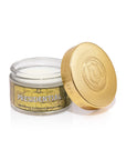 Jar of Presidential body butter with gold lid on a white background
